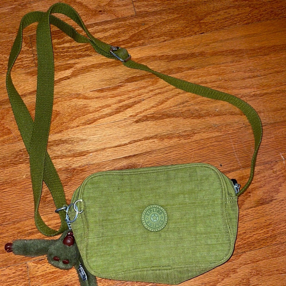 Green Kipling Shoulder Bag